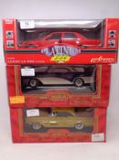 Two Mira 1:18 die cast vehicles - Buick Century 1955 and a Majorette 1:18 Lexus LS400 (1989),