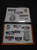 Two Stuart McIntyre tribute montage prints,