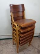 A set of six mid 20th century Tecta Furniture Limited of Great Yarmouth, England,