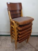 A set of six mid 20th century Tecta Furniture Limited of Great Yarmouth, England,