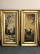 Early Twentieth Century School : The Monarch of the Glen, oil on canvas, 92 cm x 33 cm,