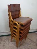 A set of six mid 20th century Tecta Furniture Limited of Great Yarmouth, England,