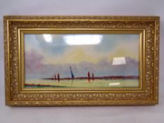 Abraham Hulk Jnr (1851 - 1922) : Sailing boats, watercolour, framed.