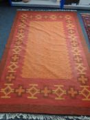 A flatweave kilim,