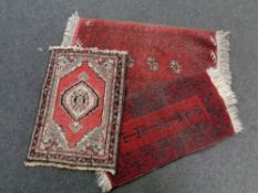 Three Persian prayer rugs