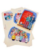 John Coatsworth : Ten original watercolour sketch drawings,