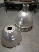 Six industrial light shades