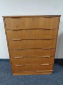 A mid century Danish teak six drawer chest