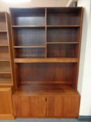 A mid century Danish rosewood bookshelf