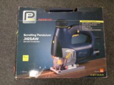 A Performance red eye scrolling pendulum jigsaw in case