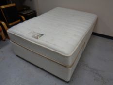 A Myer's champagne luxury 4'6 storage Divan