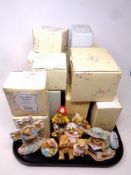 A tray containing boxed Cherished Teddies ornaments