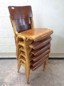 A set of six mid 20th century Tecta Furniture Limited of Great Yarmouth, England,