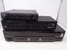 A Goodman's PLL Synthesizer together with a Yamaha MV100 MIC Line mixer and a Realistic 10 band