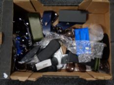 A box containing a quantity of sunglasses