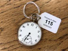 A 9ct gold open faced pocket watch CONDITION REPORT: 65.2g.