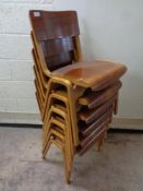 A set of six mid 20th century Tecta Furniture Limited of Great Yarmouth, England,