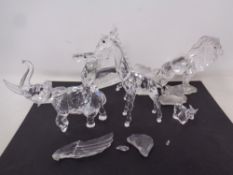 A collection of Swarovski animal figures (af)