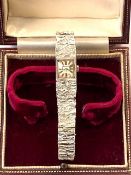 A Silver lady's Accurist wrist watch.