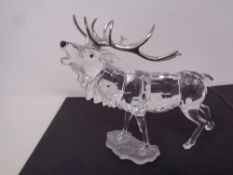 A Swarovski crystal silver Stag