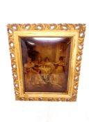 A 19th century crystoleum depicting a parlour scene.