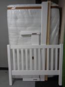 A contemporary painted 4' rail bed frame with John Lewis House collection interior