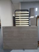 A contemporary Italian high gloss 5' bed frame by Camel Group