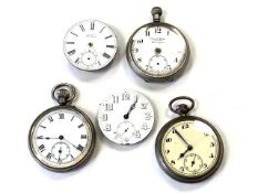 Five Pocket watch movements.