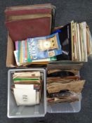 Three boxes of vinyl LP's and 78's,