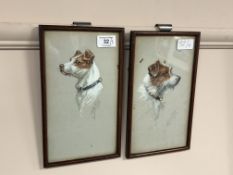 John Valentine (1867-1944) : Studies of Two Terriers,