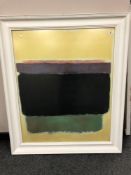 After Mark Rothco (1903-1970) : Abstract with Dark Colours over Yellow, colour print,