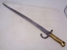 A 19th century French Chassepot sword bayonet