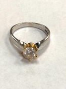An 18ct white gold diamond solitaire ring, approximately 0.7ct. CONDITION REPORT: 5.
