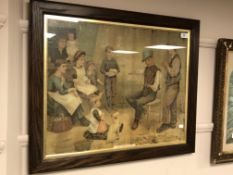 Twentieth Century British School : The Rehearsal, chromolithograph, 50 cm x 62 cm, framed.