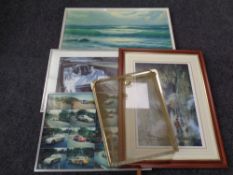 A folding card table together with two further folding tables,