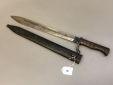 A German 1898/05 model butcher bayonet in scabbard