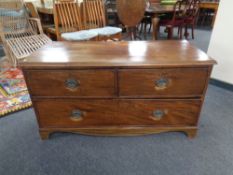 A Victorian mahogany three drawer low chest