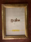 Nineteen Xenos gilt-finish photo frames, 13 cm x 18 cm, all brand new and still wrapped.