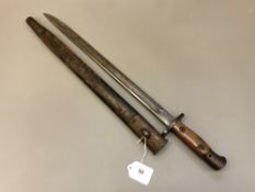 A British 1907 pattern bayonet by Sanderson,