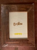 Nineteen Xenos rustic wooden photo frames, 13 cm x 18 cm, all brand new and still wrapped.