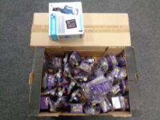 Two boxes containing JR Ink jet refill kits and eight boxed educational microscopes