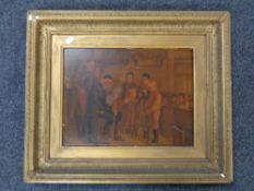 An antiquarian gilt framed print,
