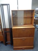 A mid 20th century Avalon furniture twin bay section modular wall unit.