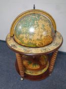 A globe drinks trolley