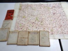 A Daily Mail folded war map together with seven further folded maps of France and Belgium