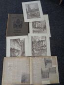 A folio of fifteen R J S Bertram reproduction prints of old Newcastle together with an early 20th