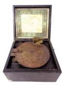 A 19th century German Symphonion Steeltongue music box