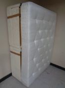 A 4'6 storage divan and interior.