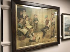 Twentieth Century British School : The Rehearsal, chromolithograph, 50 cm x 62 cm, framed.