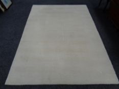 A contemporary cream rug